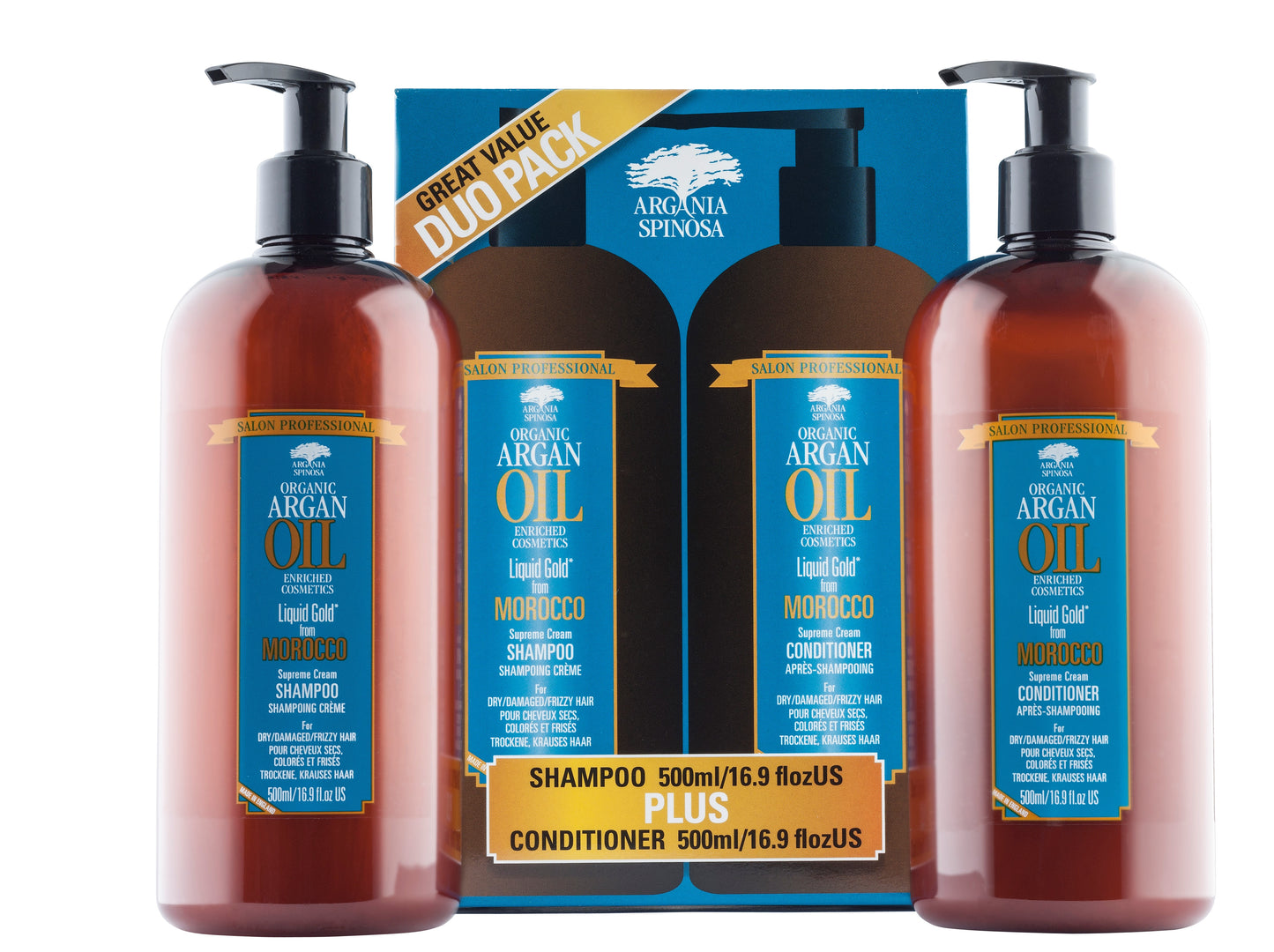 Argania Spinosa SHAMPOO & CONDITIONER 500ml DUO PACK